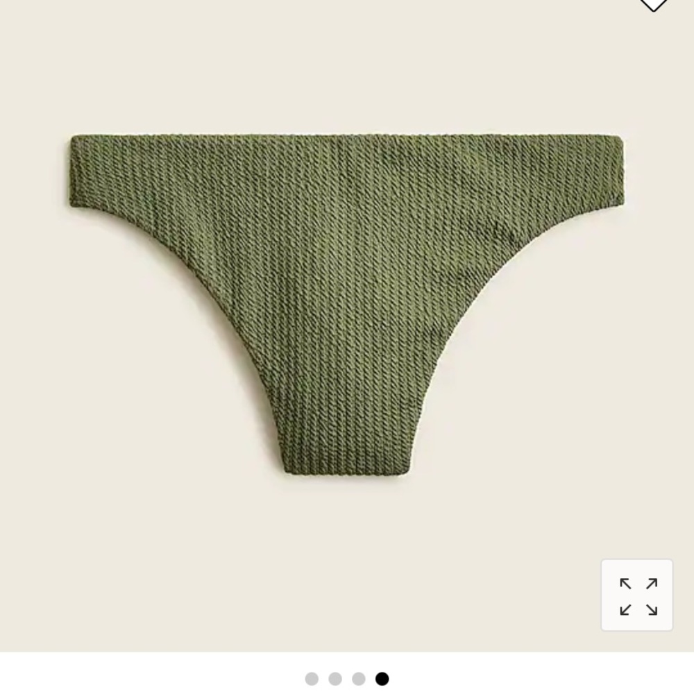 NWT J. Crew high rise textured bikini bottom
